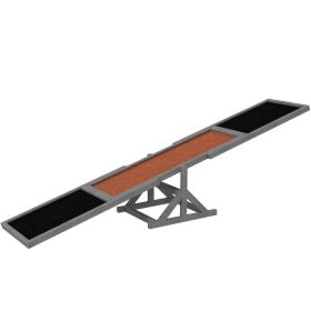 Wooden Dog Agility Seesaw for Training and Exercise, Weather Resistant, 83" L x 16" W x 14" H, Gray (Option: Gray-970x450x150 mm)